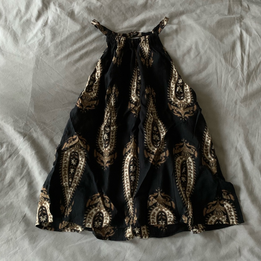 LUCKY BRAND Halter Neck Swing Top